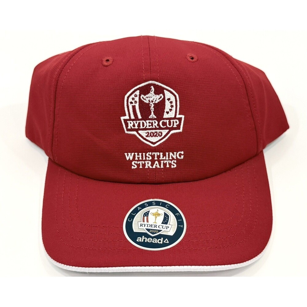 Ryder Cup 2020 Whistling Straits Ahead Hat Red Adjustable Golf Cap UPF 50+